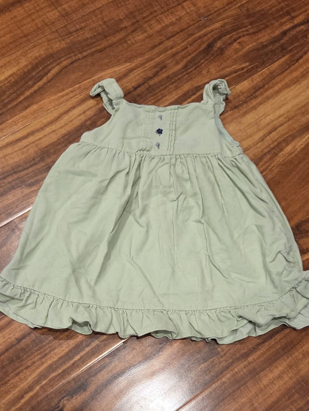 Janie and Jack VGUC 18-24 Months Mint Corduroy Floral Jumper